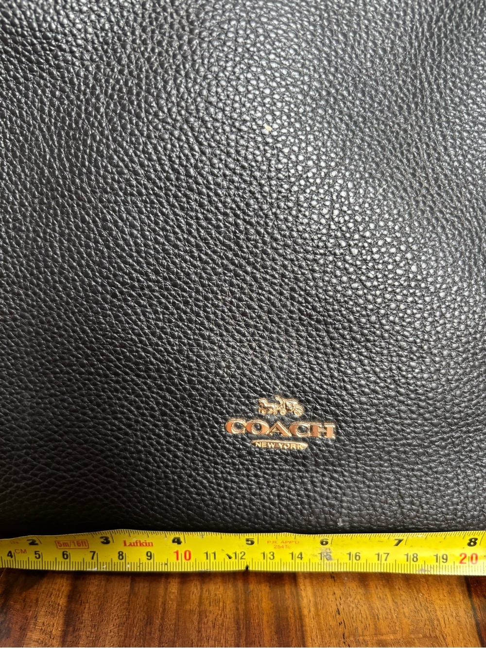 Coach C2818 Black Pebbled Leather Crossbody Shoulder Bag with Gold Hardware - Picture 2 of 8